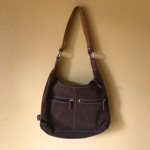 Ellington Brown Suede Shoulder Bag